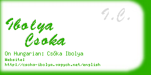 ibolya csoka business card
