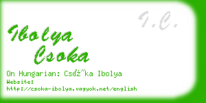 ibolya csoka business card